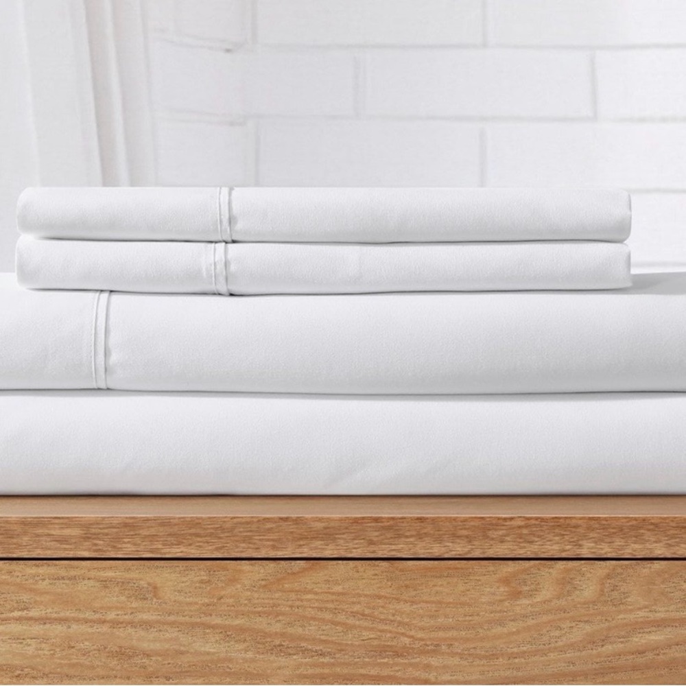 Member's Mark King Soft Washed Sheet Set in White.